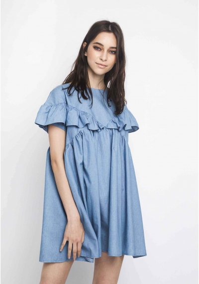 vestido-babydoll-azul-vaquero (3) - TUL - Tienda online de Moda de mujer en  Santander y Bilbao