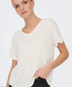 Alternative view of Camiseta pico manga corta blanca :15364526