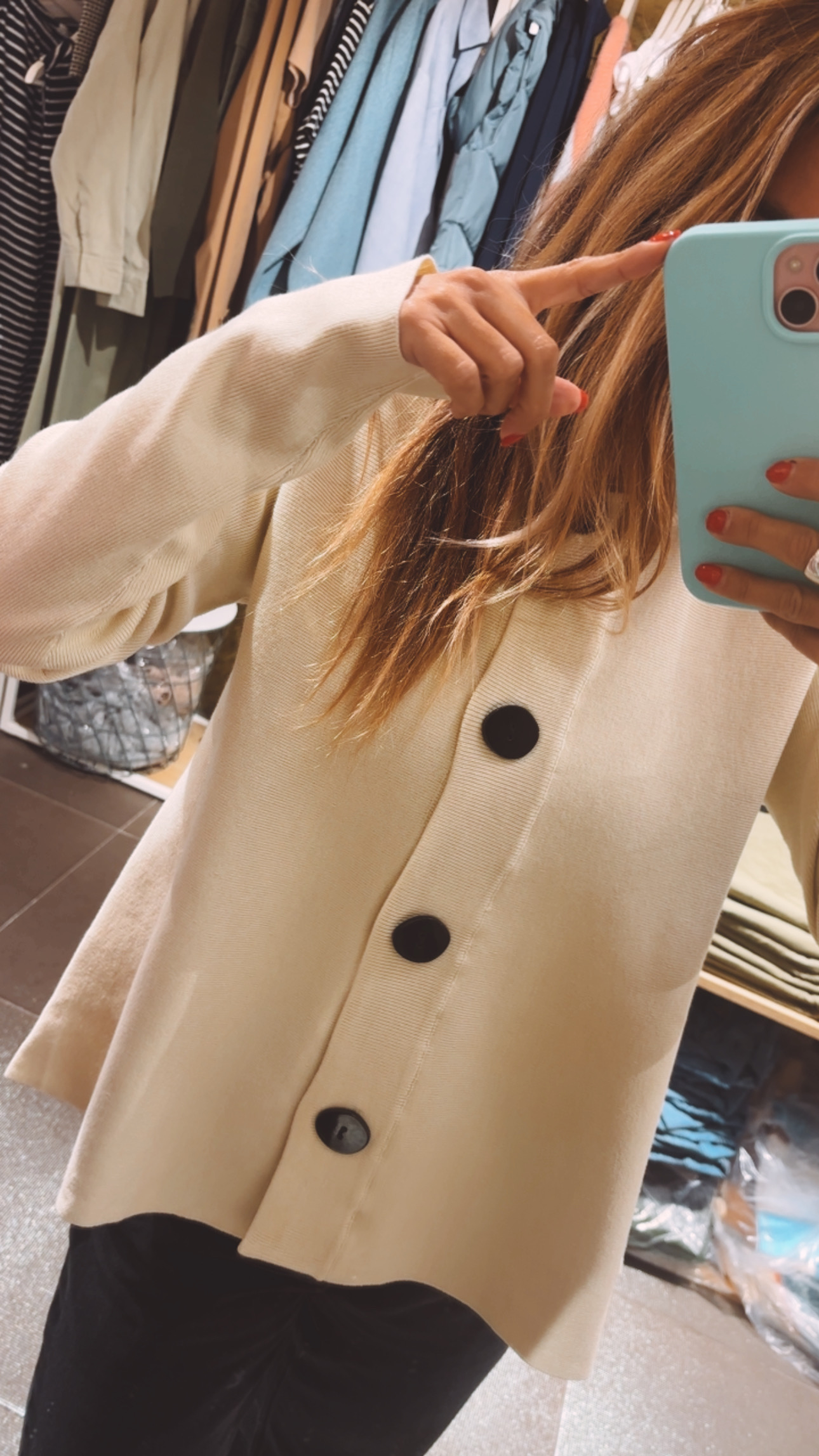 Chaqueta evase beige 61c10235