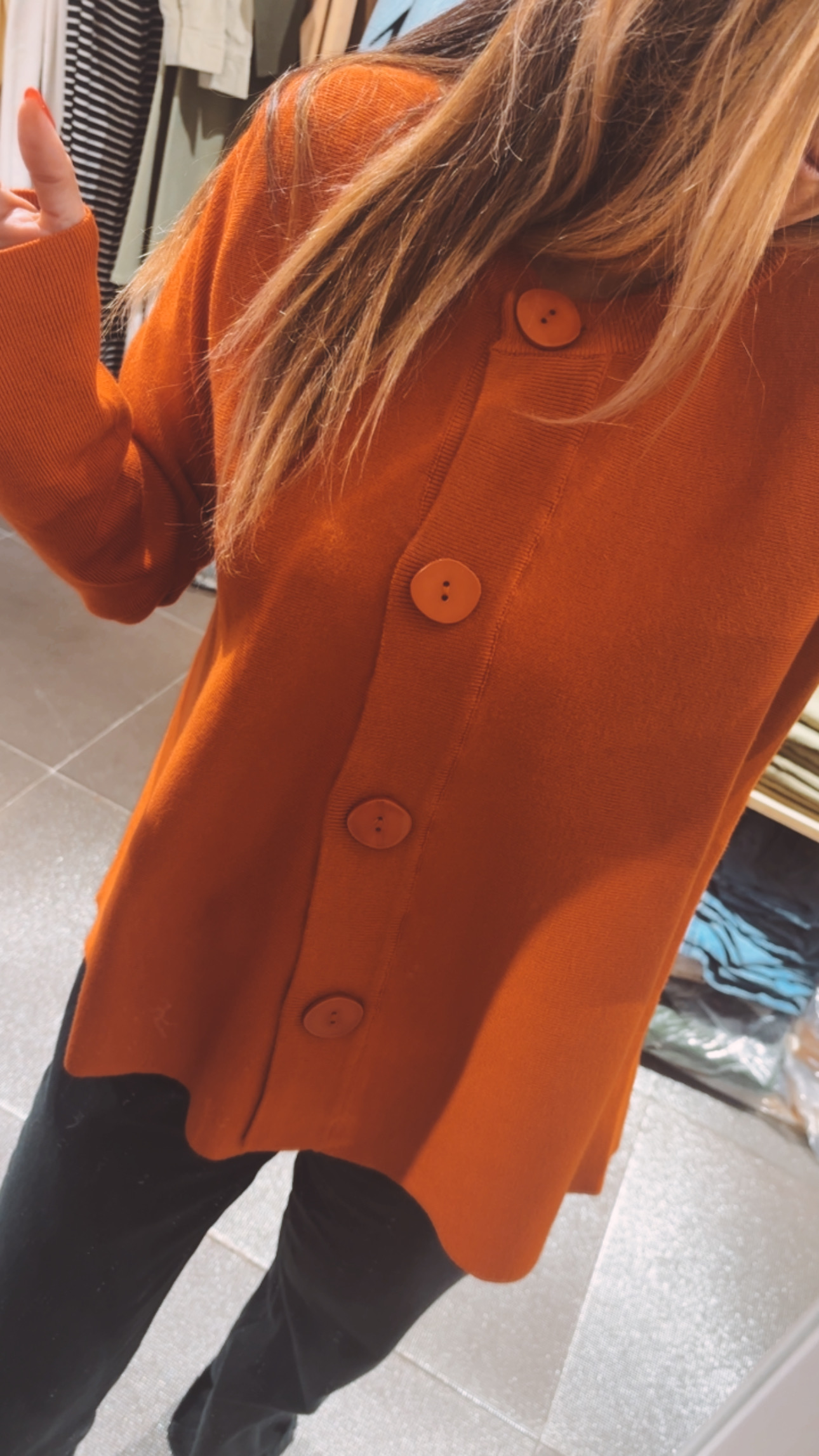 Chaqueta evase marron 61c10234