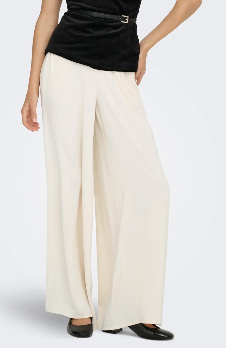 Pantalon gomas suelto blanco roto 15359600