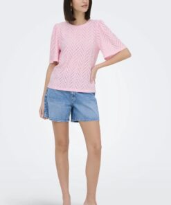 Alternative view of Camiseta guipur rosa : 15351919